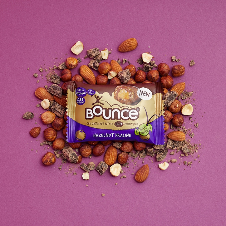 Bounce Dipped Chocolate Hazelnut Praline Plant Protein Ball 40g